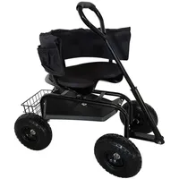 Relaxdays Gartenhocker 46 x 110 x 86 cm schwarz