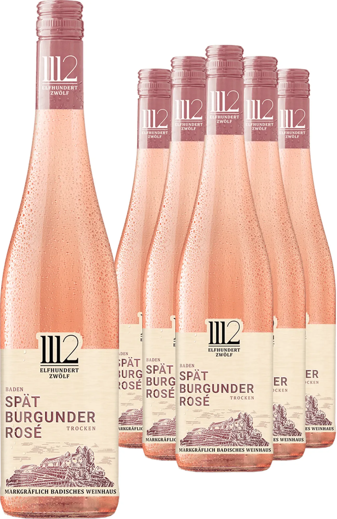 5+1-PAKET Markgräflich Badisches Weinhaus »Elfhundertzwölf« Spätburgunder Rosé 2024