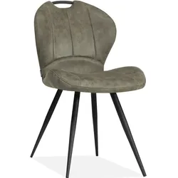Maxfurn Miracle Dining Stuhl Metall/Softyl-Mikrofaser - Schwarz
