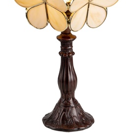 Clayre&Eef Tischlampe 5LL-6095 im Tiffany-Design, beige