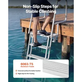 Vevor Dockleiter Klappbar Silber