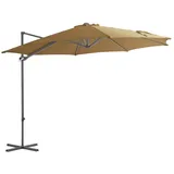 vidaXL Ampelschirm mit Stahlmast Ø 300 cm taupe 44631