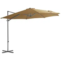 vidaXL Ampelschirm mit Stahlmast Ø 300 cm taupe 44631