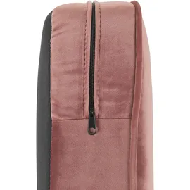 Beliani Sessel CHESTERFIELD Samtstoff 72 x 75 x 80 cm Rosa mit Rollen