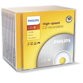 Philips CD-R 80min/700MB, 10er Jewelcase (CR7D5NJ10)