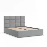 mebligo Polsterbett, Hellgrau, Textil, 140x200 cm, Schlafzimmer, Betten, Polsterbetten