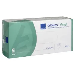 ABENA® Classic Vinyl-Handschuhe, transparent 4424 , 1 Packung = 100 Stück, Größe S