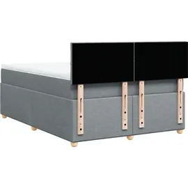 vidaXL Boxspringbett 140 x 200 cm Hellgrau