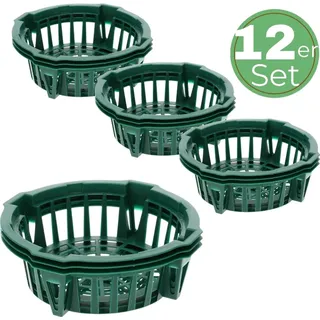 GarPet 12x Pflanzkörbe für Blumenzwiebeln Pflanzkorb Blumenzwiebeln Pflanzkörbe für Tulpen Zwiebelpflanzschale Herbstpflanzung Blumenzwiebelschale 22 cm