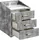 ed exciting design Nachtschrank Moon 47 x 46 x 61 cm Grau