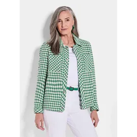 GOLDNER Blazer mit Hahnentrittmuster Grün 46
