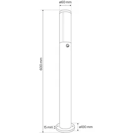 EDO Sockelleuchte TULIS OV 60 mit Bewegungsmelder, GU10 schwarz IP54 Garden Line EDO777472 EDO - Schwarz