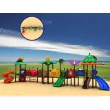 Unterhaltung für Kinder Spielplatz aus Kunststoff Spielturm mit Rutschen