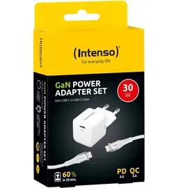 Intenso Power Adapter W30C GaN + C315C Kabel weiß