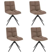 Home Deluxe Esszimmerstuhl drehbar 4er Set NODA - Webstoff