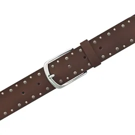 Mustang Nietengürtel Leder 3,5 cm Braun 110