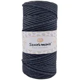 Baumwollkordel 3mm 100m, 46 Farben, Häkelkordel, Geflochten Baumwollkordel 3mm, Makramee Kordel, Makramee Garn, Premium Garn, Makramee Seil (Anthrazit)
