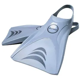 ZONE3 Herren Silikon V-Flex Ergo Schwimmtraining Flossen, Silber, EU 36-37