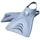 ZONE3 Herren Silikon V-Flex Ergo Schwimmtraining Flossen, Silber, EU 36-37