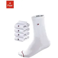 Socken TOMMY HILFIGER, Herren, Gr. 43-46, weiß, Baumwollmischung, Baumwolle, Elasthan, meliert, elastisch, Socken, mit Fußfrottee