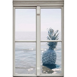 queence Wandsticker Ananas silberfarben