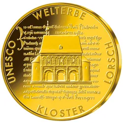 100 Euro Goldmünze 2014 "UNESCO Welterbe – Kloster Lorsch" - gemischte Prägezeichen