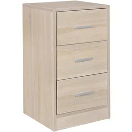 FineBuy Nachtschrank SuVa7070_1 37,5 x 35 x 68 cm Grau