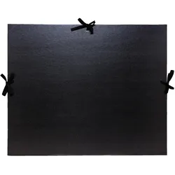 Exacompta 25738E 5x Zeichenmappe mit Schleifchen für Format DIN A3, Kraft schwarz, 32x45cm - Schwarz