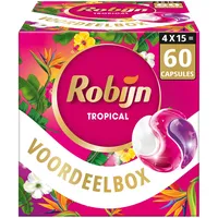 Robijn Collections Color Tropical 3-in-1 Waschkapseln speziell für bunte und farbige Wäsche entwickelt - 15 Wäschen - Vorteilspack