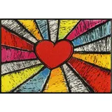 Wash+Dry Pop Art Heart 50 x 75 cm Rot