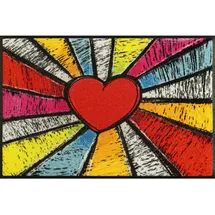 Wash+Dry Pop Art Heart 50 x 75 cm Rot