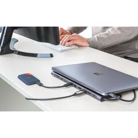 Manhattan Dockingstation 12-in-1 4K 1xHDMI 2xDP 3xUSB-A