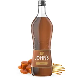 JOHN’S Karamell Sirup Caramel Natural Cordial 0,7L Glas
