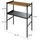 letti moderni Blumentreppe 60 x 32 cm Schwarz/Walnuss