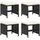 vidaXL Gartenhocker 46,5 x 47,8 x 45 cm schwarz 4 St.