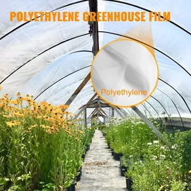 Vevor PE Gewächshausfolien Treibhausfolien, 3,6mx7,6m Folientunnel, 0,15mm Dicke - Transparent