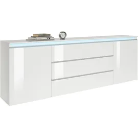 INOSIGN Tecnos Sideboard "Magic, 240x81cm 3 Schubladen weiß