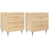 VidaXL Nachttische 2 Stk Sonoma-Eiche 40x35x47,5 cm Holzwerkstoff Modell