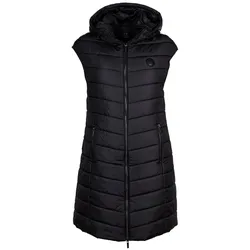 AX ARMANI EXCHANGE Damen Daunen-Weste - Steppweste,ärmellos, Reißverschluss, Kapuze Schwarz L