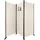 VOUNOT Vounot® Paravent Raumteiler 3 Teilig Freistehend Stoff Trennwand 262 x 30 x 173 cm Beige