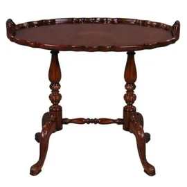 Casa Padrino Luxus Barock Teetisch / Beistelltisch mit 2 Tragegriffen Braun 66,5 x 44,5 x H. 55,2 cm - Barockmöbel