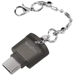 LogiLink Speicherkartenleser USB-C zu microSD mit Schlüsselanhänger