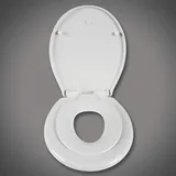 Helloshop26 - WC-Sitz Kinder-WC-Sitz Familien-WC-Sitz mit Absenkautomatik weiß 19_0000680