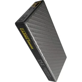 Nitecore CARBO 20000, 20000 mAh, Lithium-Ion (Li-Ion), Power Delivery, 3,85 V, 38 W, Grau - Grau