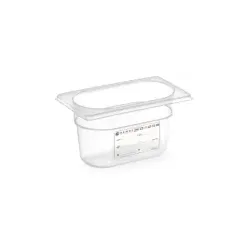 HENDI GN Behälter Kunststoff 1/9, PP, transparent 880555 , Fassungsvermögen: 0,9 Liter