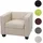 MCW Sessel Lille Kunstleder 75 x 75 x 75 cm Beige mit Rollen