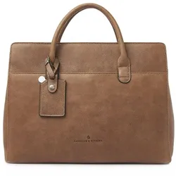 Castelijn & Beerens Carisma Shopper Tasche RFID Schutz Leder 41 cm Laptopfach  braun