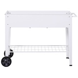 Outsunny Mobiler Pflanzenwagen mit Stauraum weiß 107,5 x 50 x 80 cm