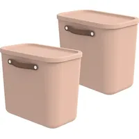 Rotho Aufbewahrungsbox 2er-Set 25L Maloja - Kunststoffbox 40 x