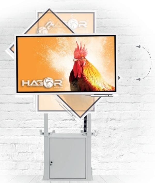 Hagor Wall Lift Pro Light III Flip, 45 kg, 139,7 cm (55 Zoll), Höhenverstellung, Grau, Digital Signage Zubehör, Grau